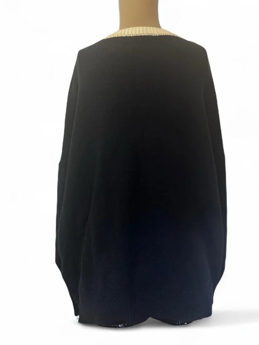 Le Lis Black Sweater with Cream Trim & '89 Graphic